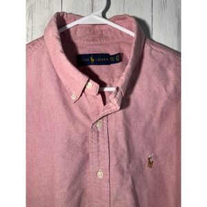 Ralph Lauren Men's Button Down Shirt Pink Long Sleeve XXL